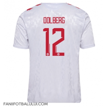 Danemarca Kasper Dolberg #12 Tricou Fotbal Replică European 2024 Barbati Deplasare
